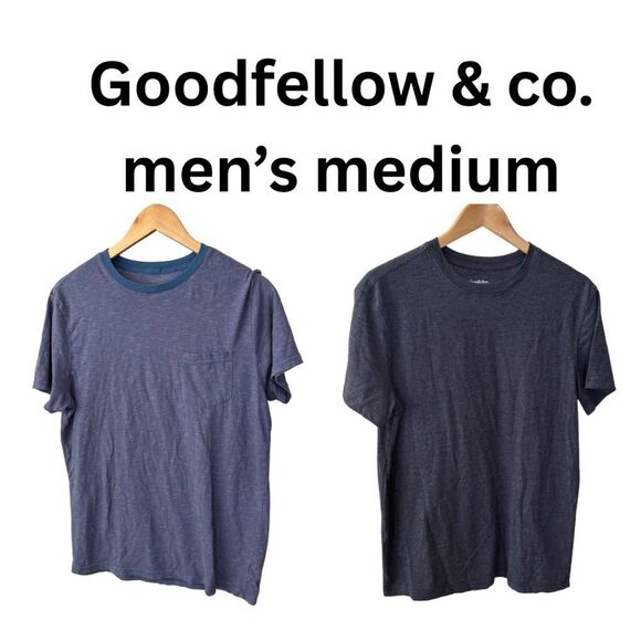 Goodfellow & Co Blue and Gray Short Sleeve Tees men’s medium - Picture 1 of 8